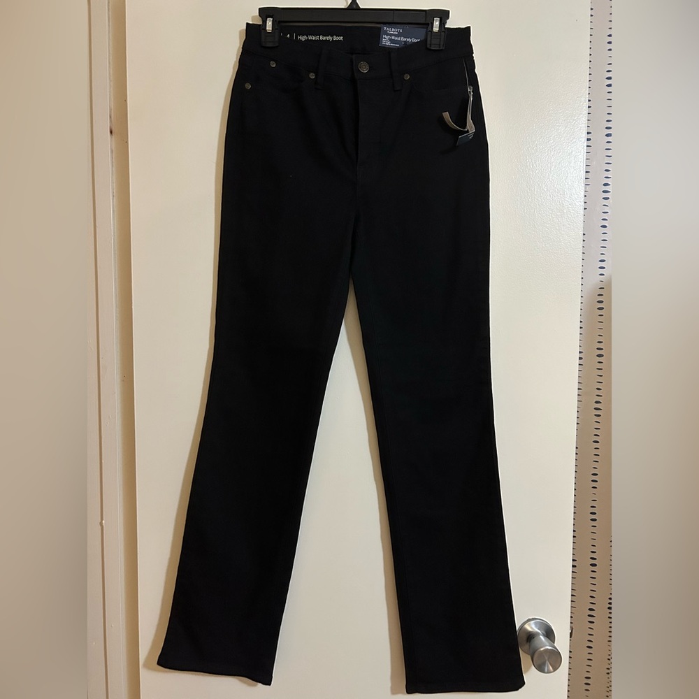 New Women's Talbots Flawless Barely Boot High-waist Jeans Black $95 MSRP Size 4